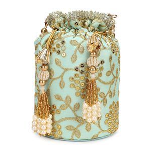 Ethnic Potli Bags Wedding & Party Function Sky Blue :'D